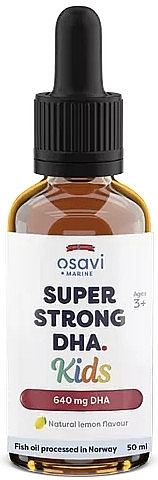 Suplement diety o smaku cytrynowym, 640 mg - Super Strong DHA Kids, 640 mg — Zdjęcie N1
