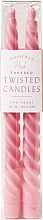 Świeca skręcana 25,4 cm - Paddywax Tapered Twisted Candles Pink — Zdjęcie N1