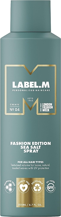 PRZECENA! Spray z solą morską - Label.m Fashion Edition Sea Salt Spray * — Zdjęcie N1