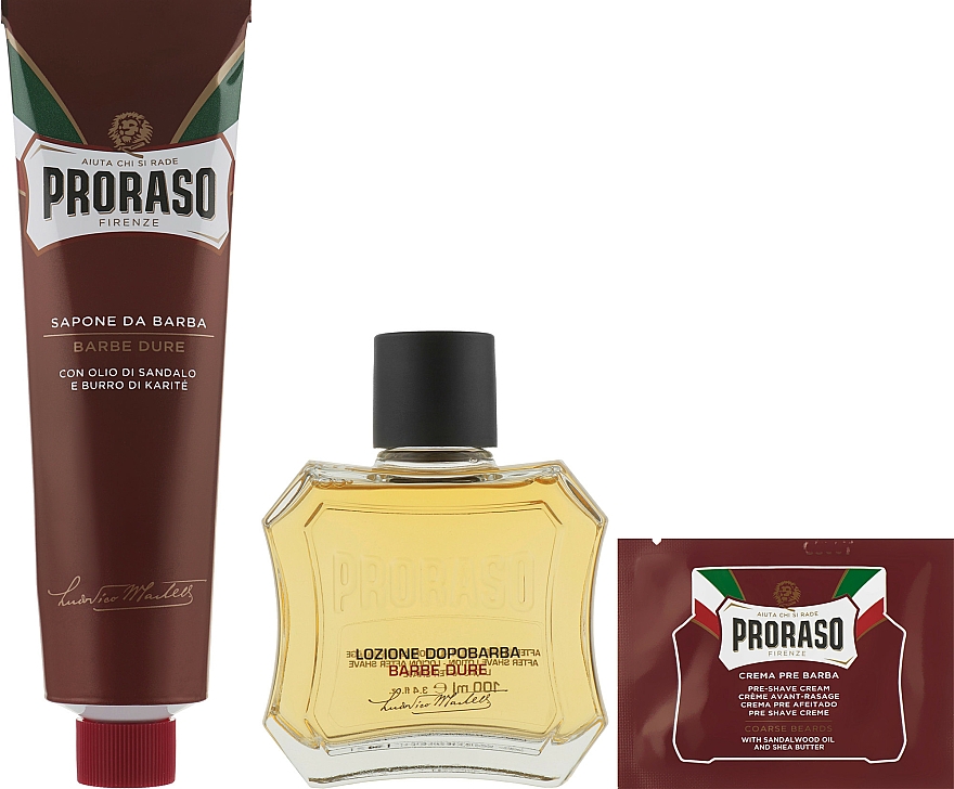 Zestaw do golenia dla mężczyzn - Proraso Red Classic Shaving Duo (sh/cr/150ml + ash/lot/100ml) — Zdjęcie N2