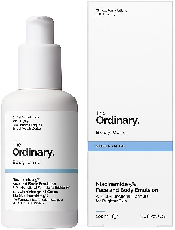 Lekka emulsja do twarzy i ciała z niacynamidem 5 - The Ordinary Niacinamide 5% Face & Body Emulsion — Zdjęcie N1