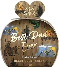 Kup Zestaw - The English Soap Company Occasions Collection Best Dad Ever Heart Guest Soaps (soap/3x20g)
