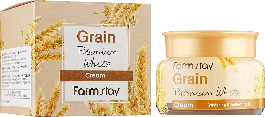 Krem rozjaśniający z olejem z kiełków pszenicy - Farmstay Grain Premium White Cream