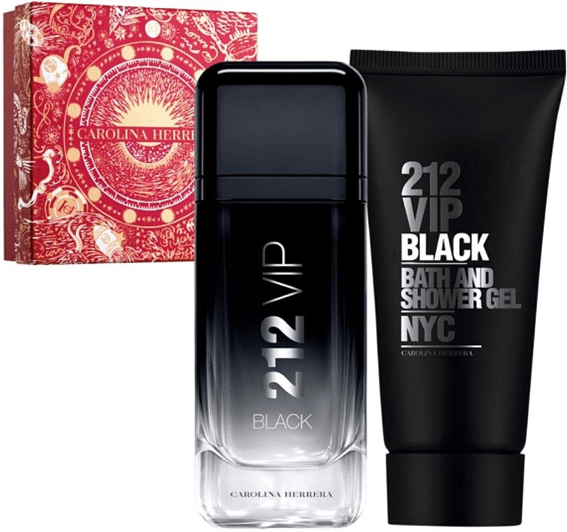 Carolina Herrera 212 VIP Black - Zestaw (edp/100ml + sh/gel/100ml) — Zdjęcie N1