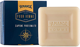 L'Amande Pour Homme Perfumed Soap - Perfumowane mydło w kostce — Zdjęcie N1