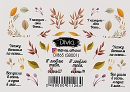 Kup Naklejki na paznokcie , Di865 - Divia White Water Based Nail Stickers, Di865