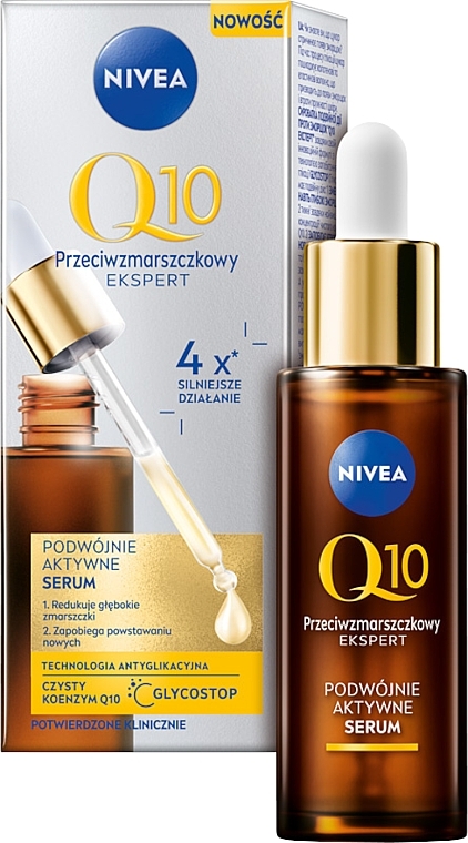 Podwójne aktywne serum przeciwzmarszczkowe z koenzymem Q10 - NIVEA Anti-Wrinkle Expert Serum