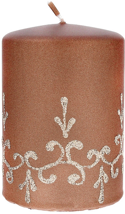 Świeca dekoracyjna, 7x10 cm, brązowa - Artman Tiffany Candle — Zdjęcie N1