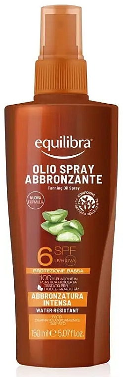 Olej do opalania - Equilibra Sun Taning Oil Spray SPF6 — Zdjęcie N1