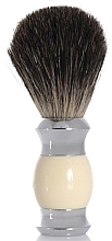 Kup Pędzel do golenia z włosia borsuka, polimerowa rączka, beż ze srebrem - Golddachs Pure Badger Polymer Handle Beige Silver