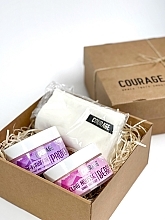 Kup Zestaw nr 5, fioletowy - Courage Beauty Box (h/cr/300ml + peel/300ml + ass/2pcs)
