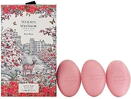 PRZECENA! Woods of Windsor True Rose - Zestaw mydełek (soap 3 x 60 g) * — Zdjęcie N1