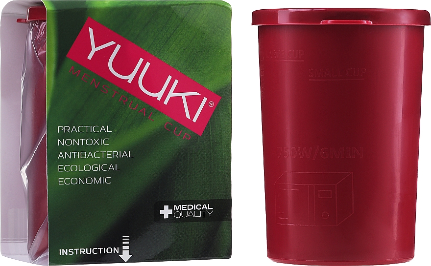 Pojemnik do dezynfekcji kubka menstruacyjnego, bordowy - Yuuki Menstrual Cup — Zdjęcie N1