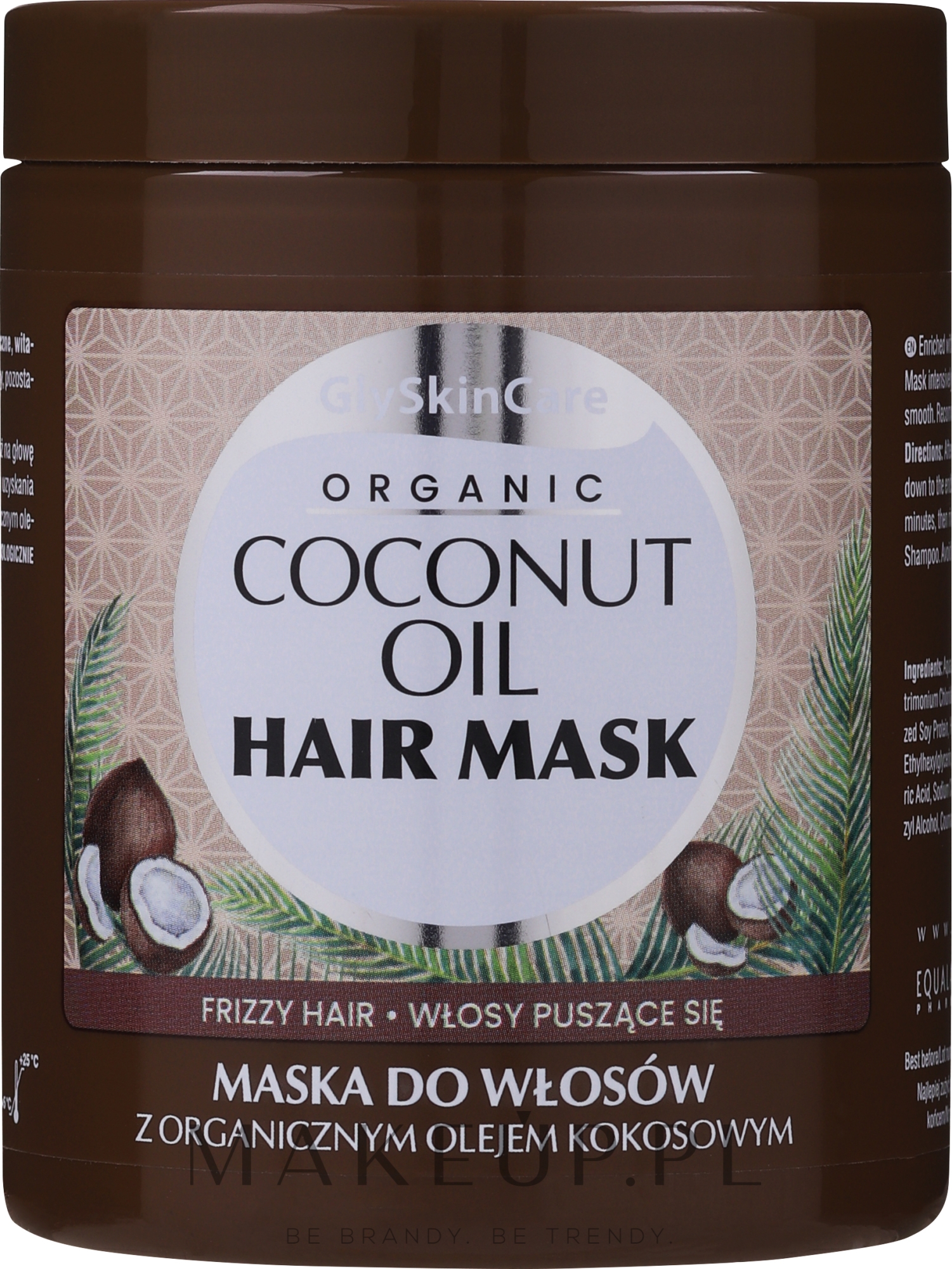 Maska do włosów z organicznym olejem kokosowym - GlySkinCare Coconut Oil Hair Mask — Zdjęcie 300 ml