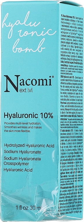 PRZECENA! Serum do twarzy z kwasem hialuronowym 10% - Nacomi Next Level Hyaluronic 10% * — Zdjęcie N1