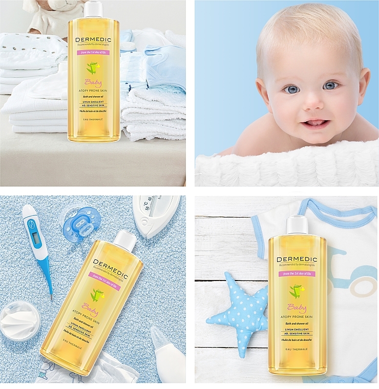 Olejek do kąpieli i pod prysznic dla skóry suchej i atopowej - Dermedic Emolient Baby — Zdjęcie N2