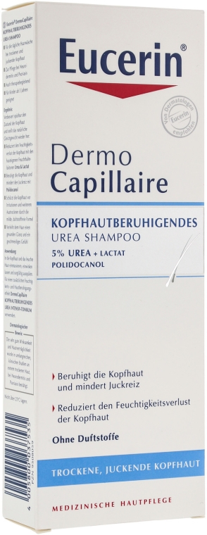 Szampon do podrażnionej skóry głowy - Eucerin DermoCapillaire Calming Urea Shampoo — Zdjęcie N1