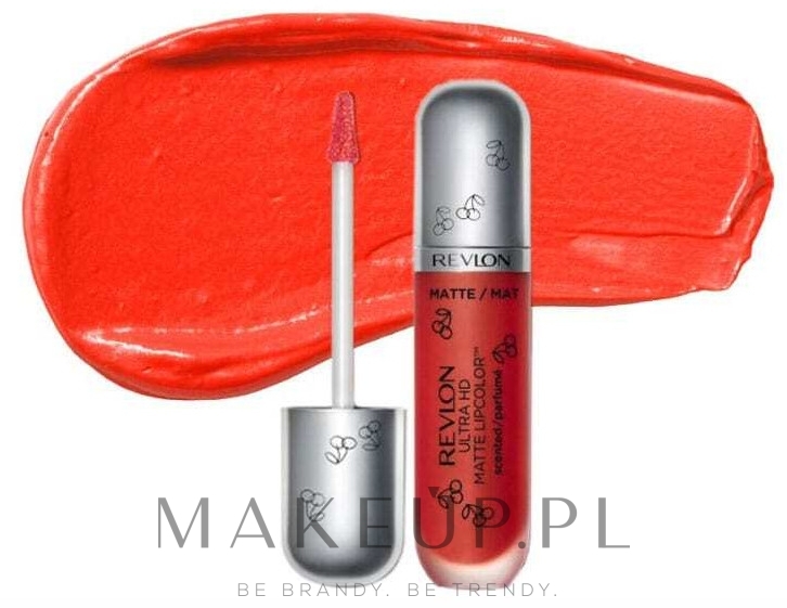 Pomadka w płynie The Cherry Reds - Revlon Ultra HD Matte Lipcolor Scented — Zdjęcie 510 - Cherry Liscious