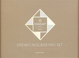 Zestaw do nawilżania włosów - Hadat Cosmetics Hydro Nourishining Set (shm/70ml + cond/70ml + mask/70ml + bag) — Zdjęcie N2