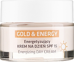 Energetyzujący krem do twarzy, szyi i dekoltu na dzień SPF 15 - Floslek Anti-Aging Gold & Energy — Zdjęcie N1