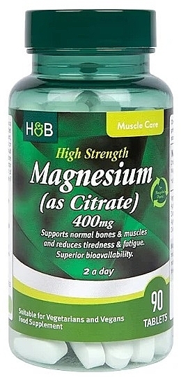 Suplement diety Cytrynian magnezu, 400mg - Holland & Barrett Magnesium Citrate 400mg — Zdjęcie N1