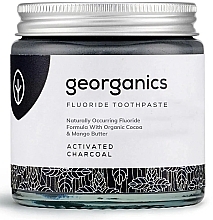 Naturalna pasta do zębów z fluorem - Georganics Activated Charcoal Fluoride Toothpaste — Zdjęcie N2