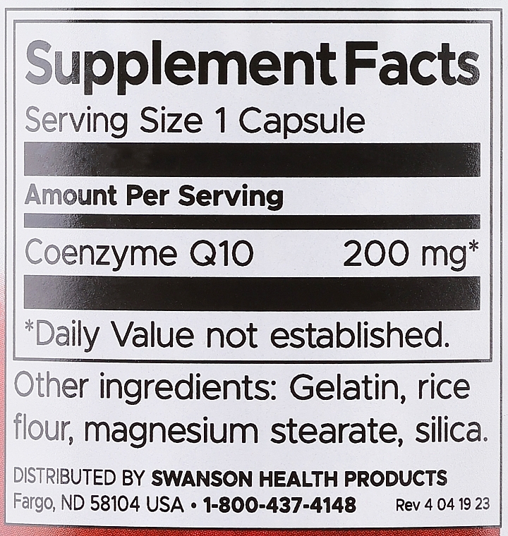 Suplement diety Koenzym Q10, 200 mg - Swanson CoQ10  — Zdjęcie N3