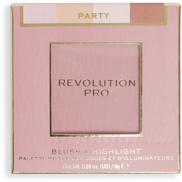 Róż i rozświetlacz do twarzy - Revolution Pro Iconic Blush & Highlight Party — Zdjęcie N3