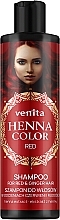 Szampon z ekstraktem z henny do włosów rudych i w odcieniach czerwieni - Venita Henna Color Shampoo Red — Zdjęcie N1