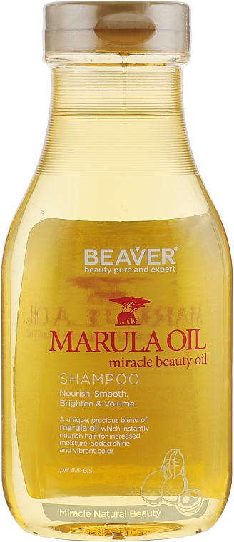 Odżywczy szampon do włosów suchych i zniszczonych z olejkiem Marula - Beaver Professional Nourish Marula Oil Shampoo