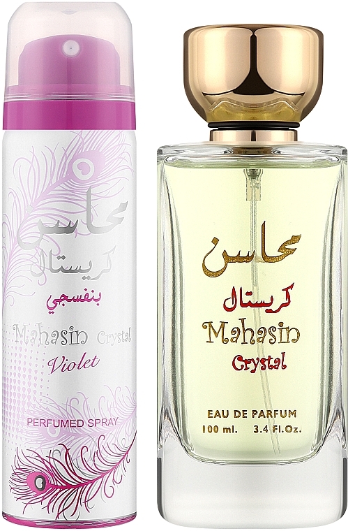 Lattafa Perfumes Mahasin Crystal - Zestaw (edp 100 ml + deo 75 ml) — Zdjęcie N2