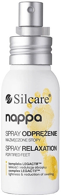 Relaksujący spray na opuchnięte i zmęczone stopy - Silcare Nappa Relaxing Spray For Swollen And Tired Feet — Zdjęcie N1