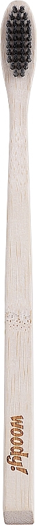 Bambusowa szczoteczka do zębów, miękkie czarne włosie - WoodyBamboo Bamboo Toothbrush Natural  — Zdjęcie N2