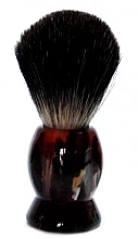 Pędzel do golenia z włosami borsuka, plastik, ciemnobrązowy - Golddachs Pure Badger Plastic Havanna — Zdjęcie N1
