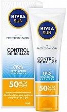 Matujący krem do twarzy z filtrem SPF 50 - NIVEA SUN UV Face Shine Control Cream — Zdjęcie N1