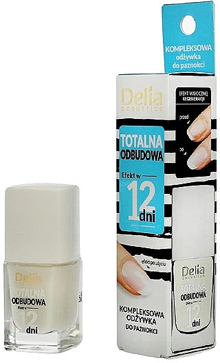 Kompleksowa odżywka do paznokci Totalna odbudowa w 12 dni - Delia Super Total Restoration Nail Conditioner — Zdjęcie N1