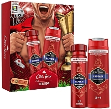 Kup Zestaw - Old Spice The Legend Captain (wash/250ml + deo/spray/150ml) 