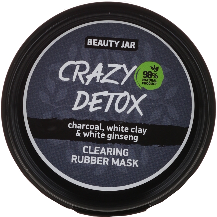 Oczyszczająca maska do twarzy Węgiel drzewny, biała glina i żeń-szeń - Beauty Jar Crazy Detox Clearing Rubber Mask — Zdjęcie N2