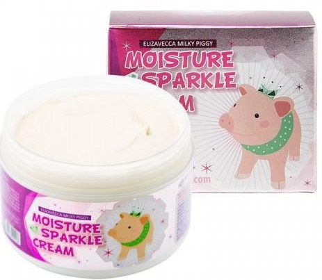 Nawilżający krem rozświetlający - Elizavecca Face Care Milky Piggy Moisture Sparkle Cream