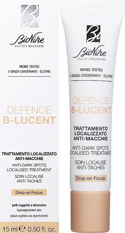 Krem przeciw plamom starczym - BioNike Defense B-Lucent Drop-on Focus Anti-Spots Treatment  — Zdjęcie N2