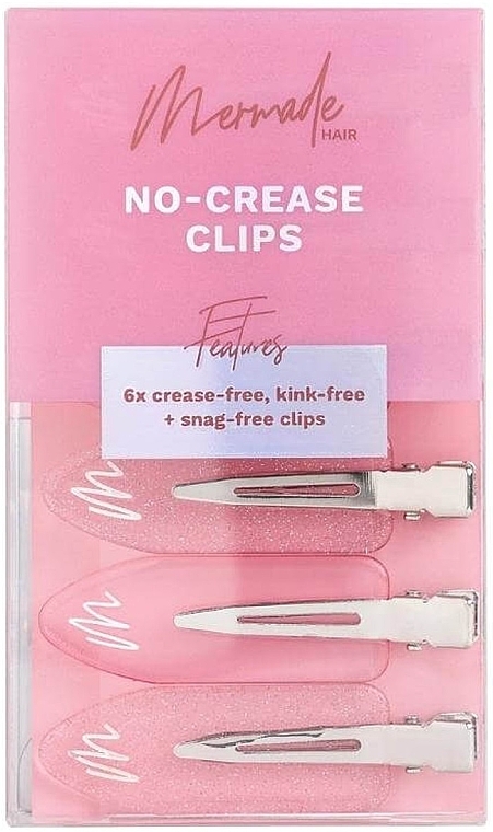 Spinki do włosów, 6 sztuk - Mermade Hair No-Crease Clips — Zdjęcie N1