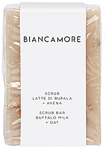 Mydło peelingujące na bazie naturalnego owsa - Biancamore Scrub Bar Buffalo Milk And Oat — Zdjęcie N1