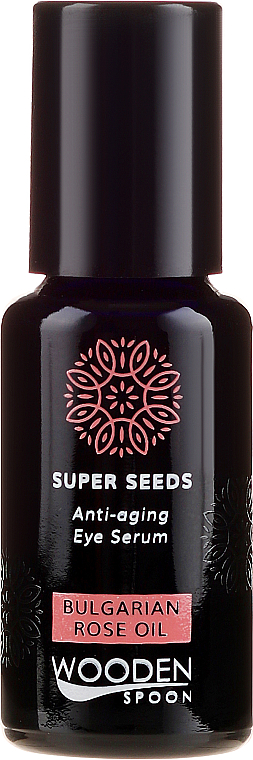 PRZECENA! Przeciwzmarszczkowe serum pod oczy - Wooden Spoon Super Seeds Bulgarian Rose Oil Anti-aging Eye Serum * — фото N2