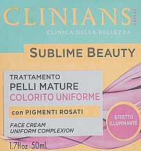 Kup Nawilżający krem przeciwzmarszczkowy do twarzy - Clinians Sublime Beauty Anti-Wrinkle Face Cream