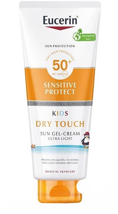 Ultralekki suchy żel-krem przeciwsłoneczny dla dzieci SPF 50+ - Eucerin Sun Sensitive Protect Kids Gel Cream SPF50 — Zdjęcie N1