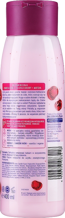 Balsam do ciała Dzika wiśnia i herbata matcha - Perfecta Bubble Tea Wild Cherry & Matcha Tea Body Lotion — Zdjęcie N2