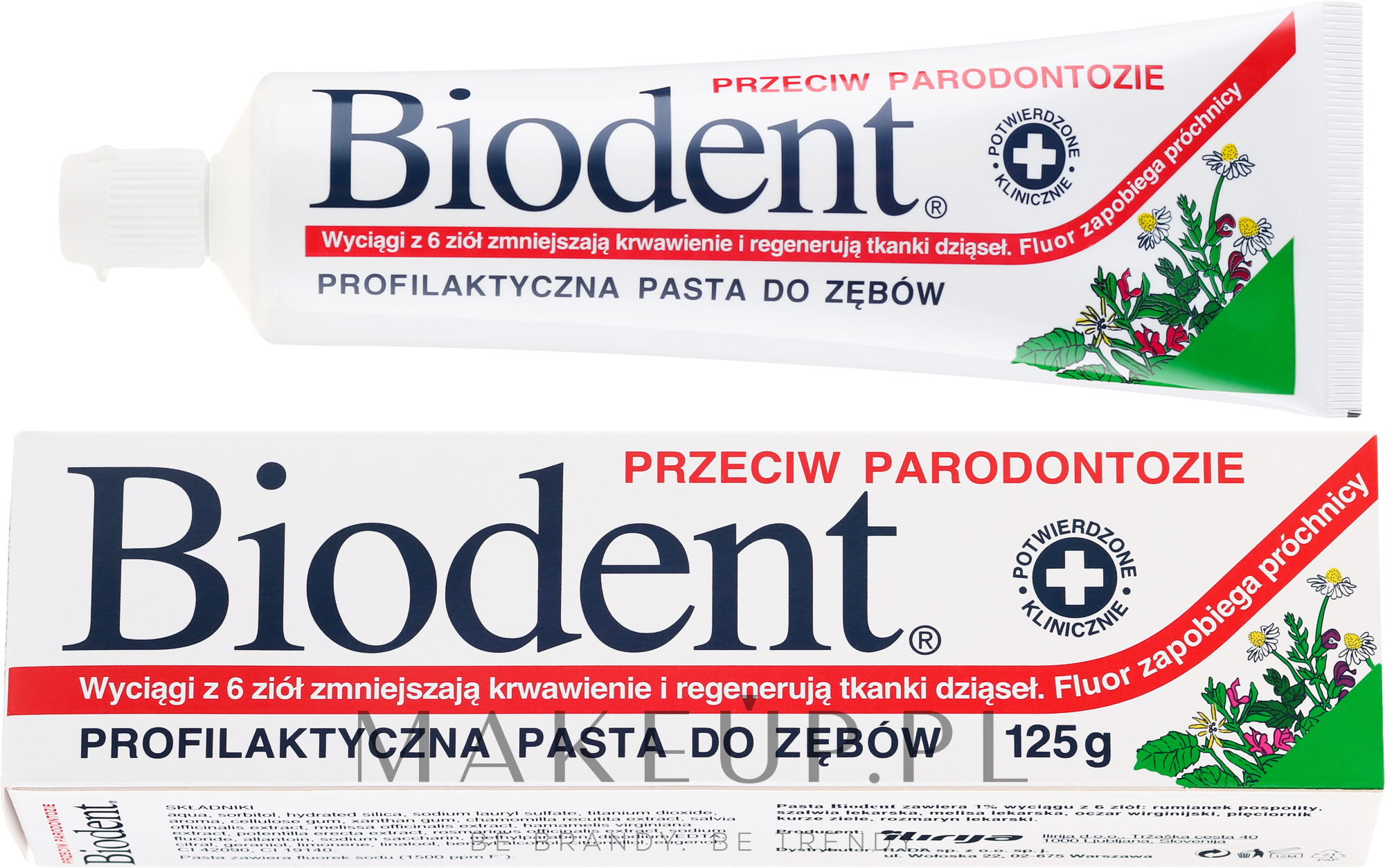 PRZECENA! Profilaktyczna pasta do zębów przeciw paradontozie - Biodent * — Zdjęcie 125 g
