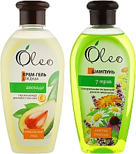 Zestaw kosmetyków 7 ziół + awokado - Oleo (shm/300ml + sh/gel/300ml) — Zdjęcie N2