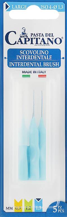 Zestaw szczoteczek międzyzębowych, niebieski - Pasta Del Capitano Interdental Brush Large 1.5 mm — Zdjęcie N1