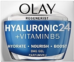 Żel do twarzy z kwasem hialuronowym i witaminą B5 - Olay Regenerist Hyaluronic24 + Vitamin B5 Day Gel — Zdjęcie N1